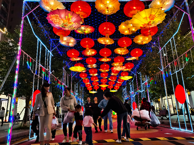 湖南商業街道燈會—節日氛圍營造